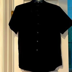 Like new John Varvatos Black shirt sleeve cotton button down Size all